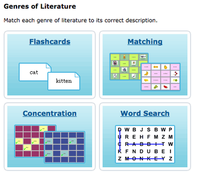 Genres of Literature games icon link